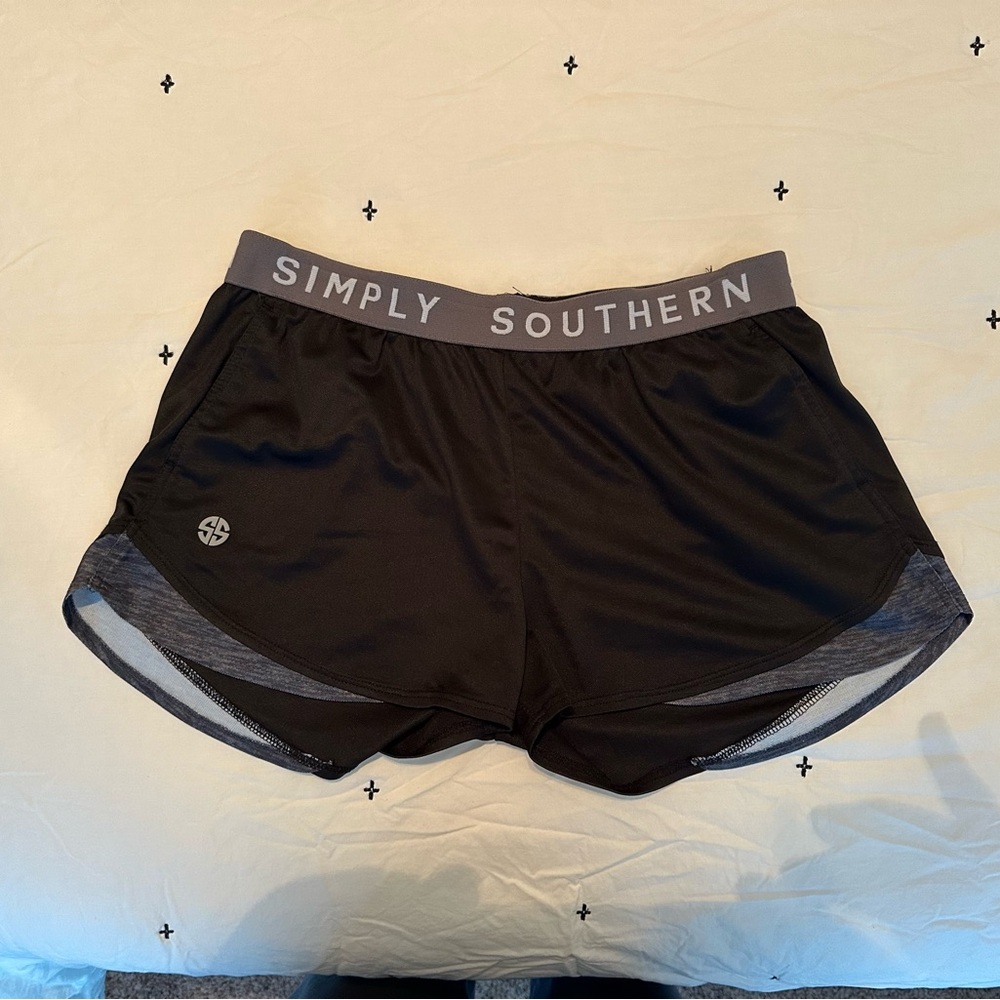 Simply Southern Women's Athletic Black Shorts